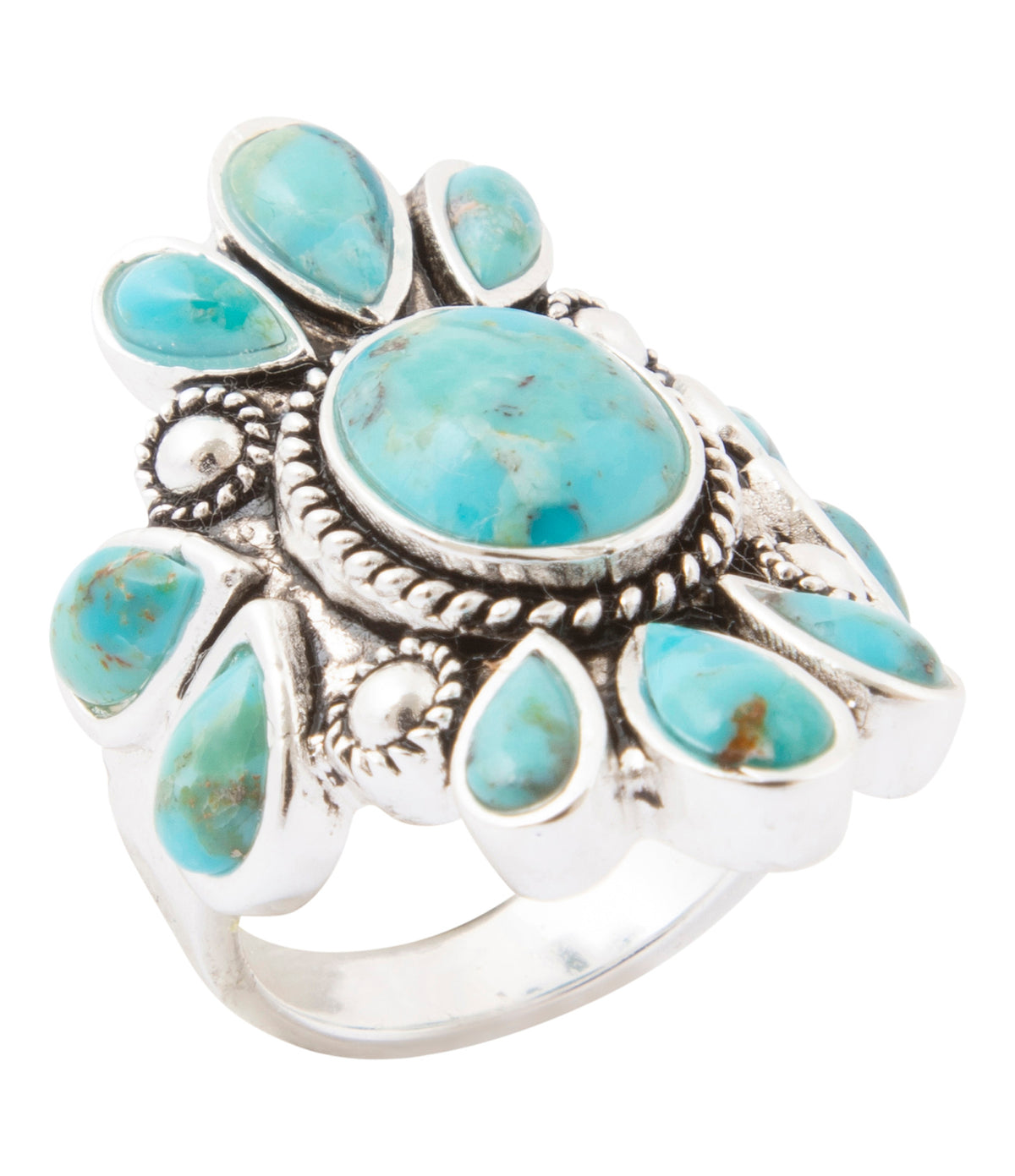 Legacy Blue Turquoise Silver Statement Ring