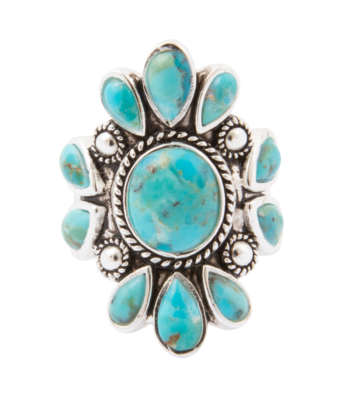 Legacy Blue Turquoise Silver Statement Ring