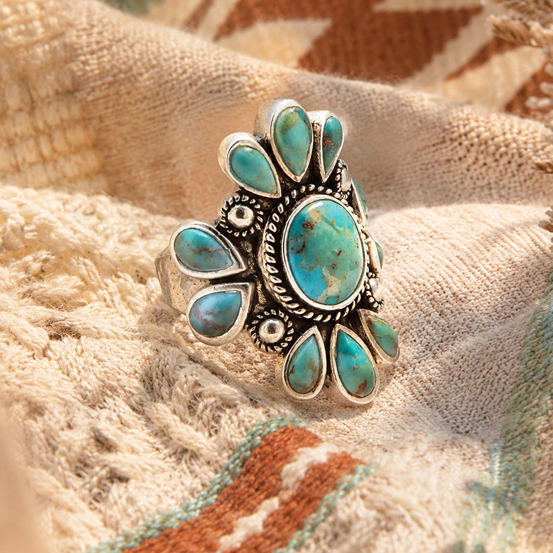 Legacy Blue Turquoise Silver Statement Ring