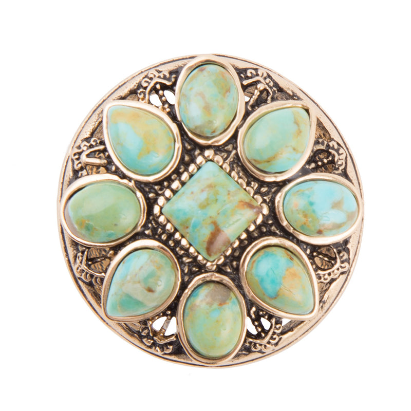 Luxurious Flower Golden Statement Ring