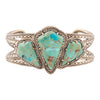 Maltese Blue Turquoise Golden Cuff Bracelet