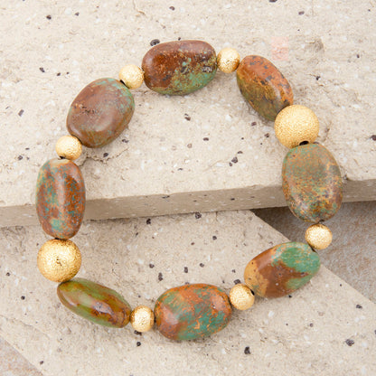 Patagonia Genuine Green Turquoise Nugget Bracelet