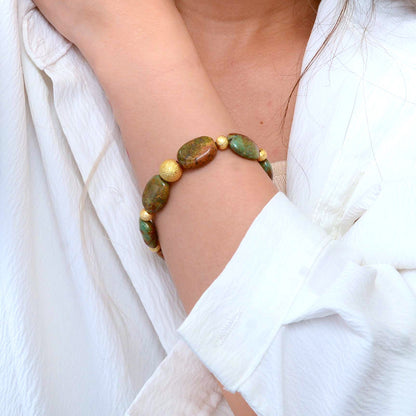 Patagonia Genuine Green Turquoise Nugget Bracelet