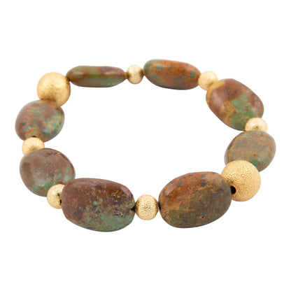 Patagonia Genuine Green Turquoise Nugget Bracelet