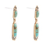 Plateau Turquoise and Bronze Earrings