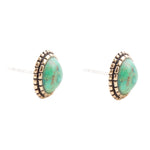 Perfect Post Lime Turquoise Stud Earrings