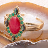 Regalia Red Onyx Golden Cuff Bracelet