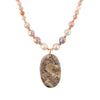 Jasper Slab in Pink Necklace