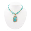 Sedona Blue Turquoise Golden Pendant Necklace