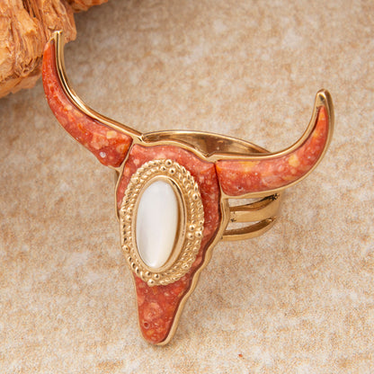 Longhorn Orange Sponge Coral Golden Ring