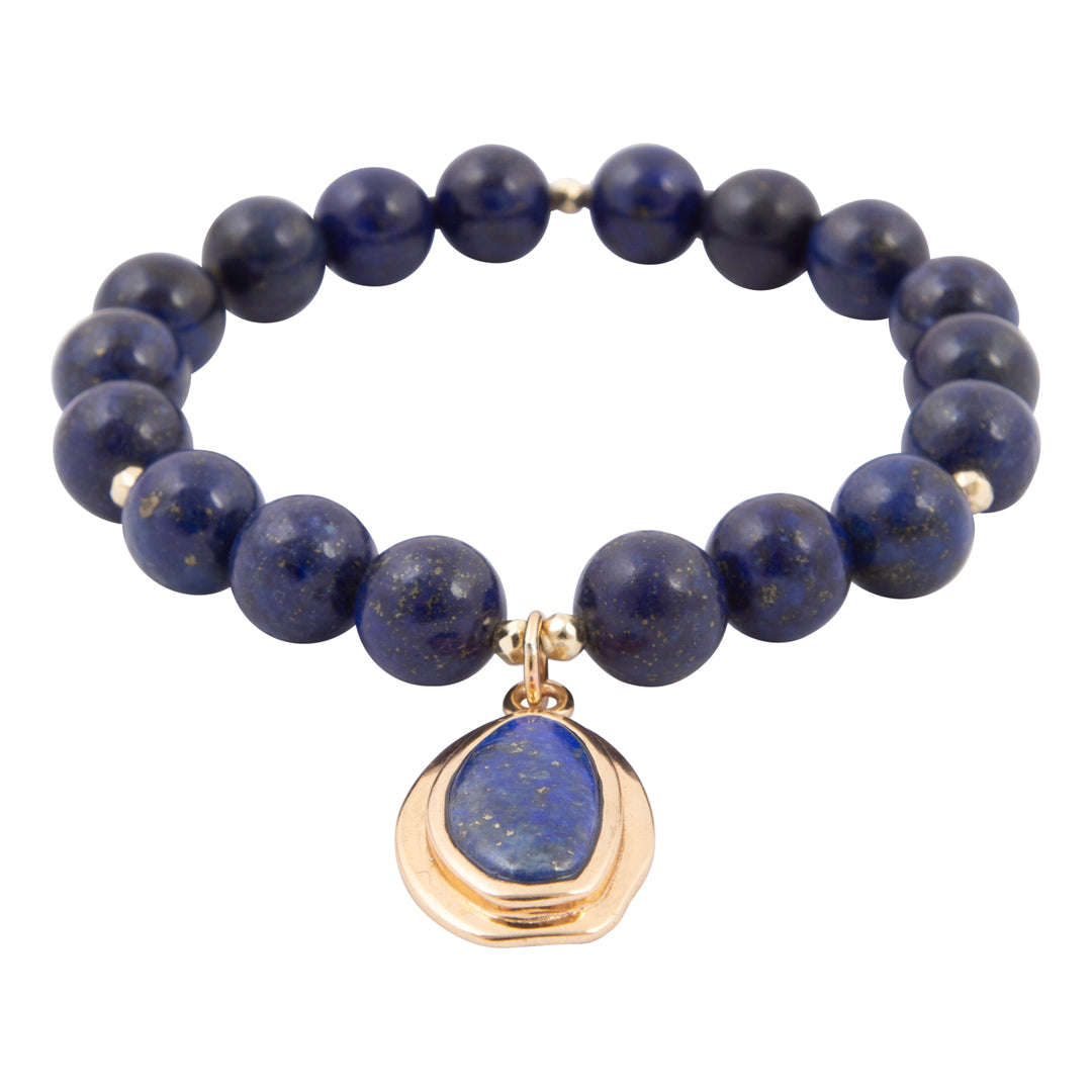 Oasis Red Magnesite Golden Charm Bracelet