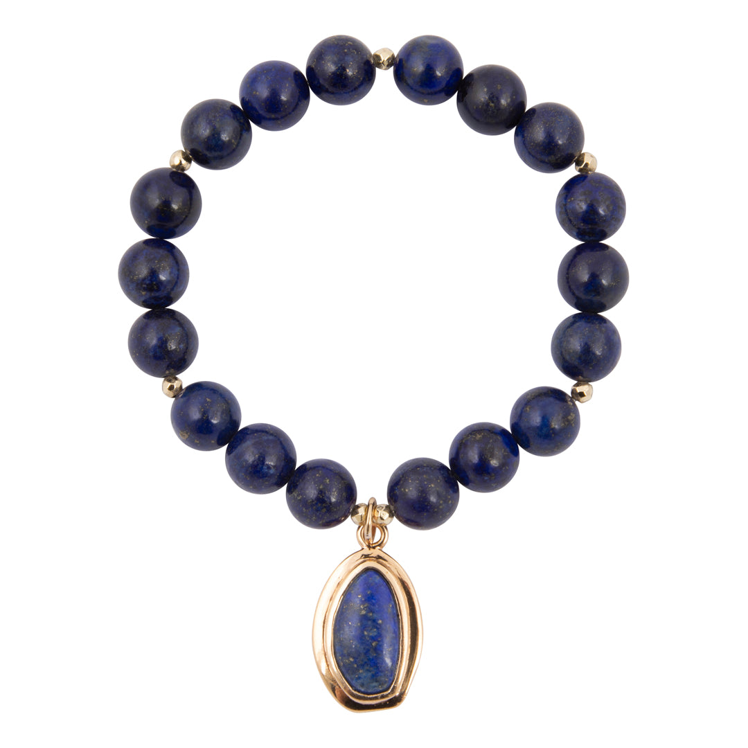 Oasis Red Magnesite Golden Charm Bracelet