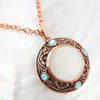 Mother of Pearl Statement Pendant Necklace