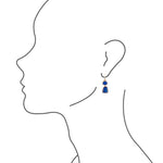 Blue Lapis Golden Drop Earrings