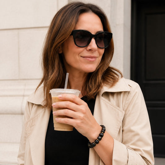 Midnight Luxe Black Onyx Golden Bracelet