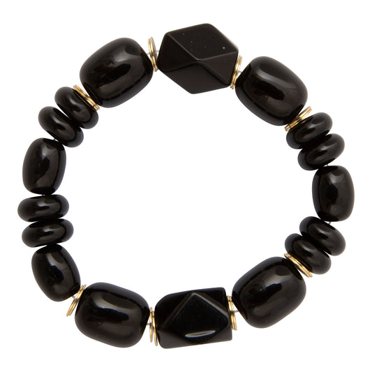 Midnight Luxe Black Onyx Golden Bracelet