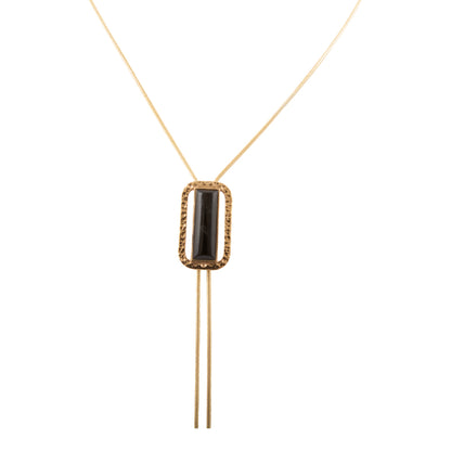 Willa Black Onyx Golden Statement Necklace