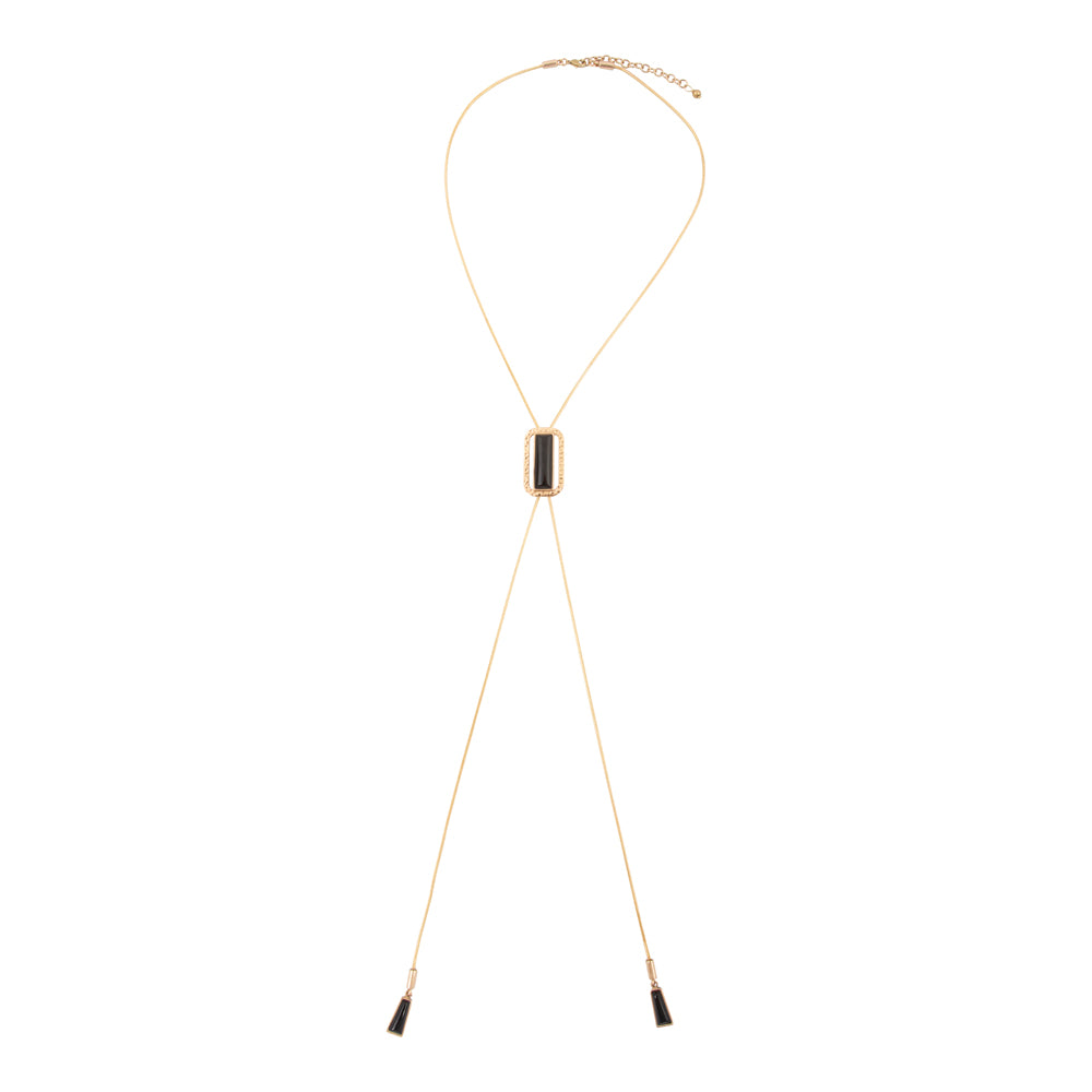 Willa Black Onyx Golden Statement Necklace