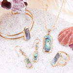 Abalone Rhombus Slab Earrings - Barse Jewelry