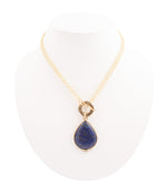 Abby Blue Lapis Golden Pendant Necklace - Barse Jewelry