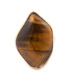 Abstract Brown Tiger's Eye Golden Statement Ring - Barse Jewelry