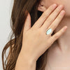 Abstract Green Chrysoprase and Golden Ring - Barse Jewelry