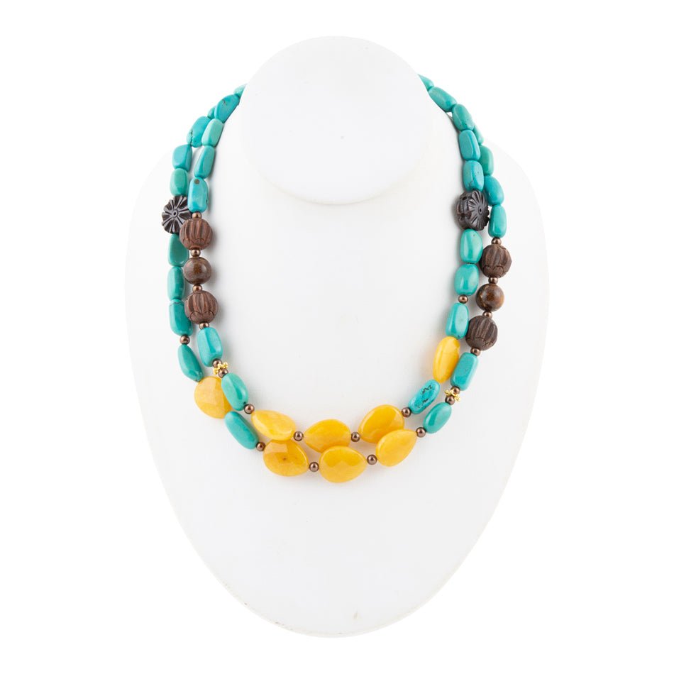 Agave Mixed Stone Statement Necklace - Barse Jewelry