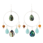 Ajo Abalone Sterling Silver Circle Earrings - Barse Jewelry