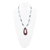 Ajo Blue Abalone and Amazonite Wood Pendant Necklace - Barse Jewelry