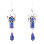 Albie Blue Lapis and Sterling Silver Drop Earrings - Barse Jewelry