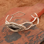 Anemone Black Onyx Sterling Silver Cuff Bracelet - Barse Jewelry