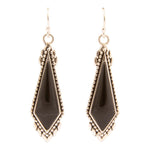 Anemone Black Onyx Sterling Silver Drop Earrings - Barse Jewelry