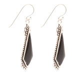 Anemone Black Onyx Sterling Silver Drop Earrings - Barse Jewelry