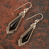 Anemone Black Onyx Sterling Silver Drop Earrings - Barse Jewelry