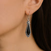 Anemone Black Onyx Sterling Silver Drop Earrings - Barse Jewelry