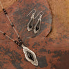 Anemone Long Diamond Black Onyx and Sterling Silver Necklace - Barse Jewelry