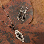 Anemone Long Diamond Black Onyx and Sterling Silver Necklace - Barse Jewelry