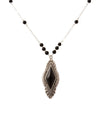 Anemone Long Diamond Black Onyx and Sterling Silver Necklace - Barse Jewelry