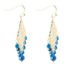 Argo Blue Agate Golden Drop Chandelier Earrings - Barse Jewelry