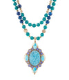 Argo Blue Apatite and Golden Bronze Pendant Necklace - Barse Jewelry