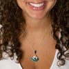 Art Deco Colorful Inlay Golden Pendant Necklace - Barse Jewelry