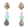 Aruba Abalone Post Golden Drop Earrings - Barse Jewelry