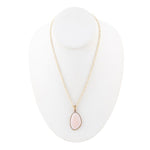 Aruba Pink Opal Golden Pendant Necklace - Barse Jewelry