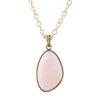 Aruba Pink Opal Golden Pendant Necklace - Barse Jewelry