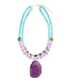 Aruba Purple Agate Statement Necklace - Barse Jewelry