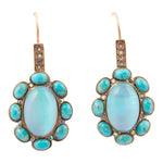Aurora Blue Opal Golden Drop Earrings - Barse Jewelry