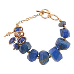 Azul Blue Lapis Chunky Link Bracelet - Barse Jewelry