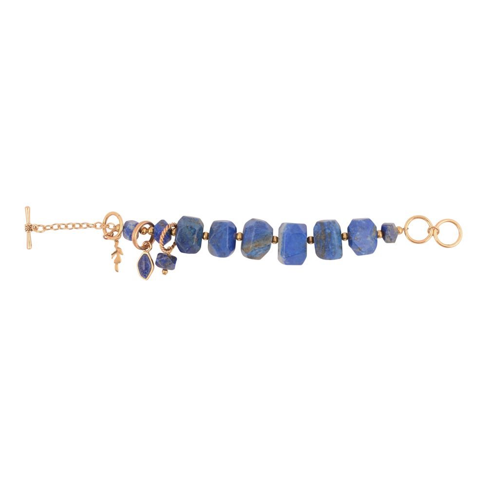 Azul Blue Lapis Chunky Link Bracelet - Barse Jewelry