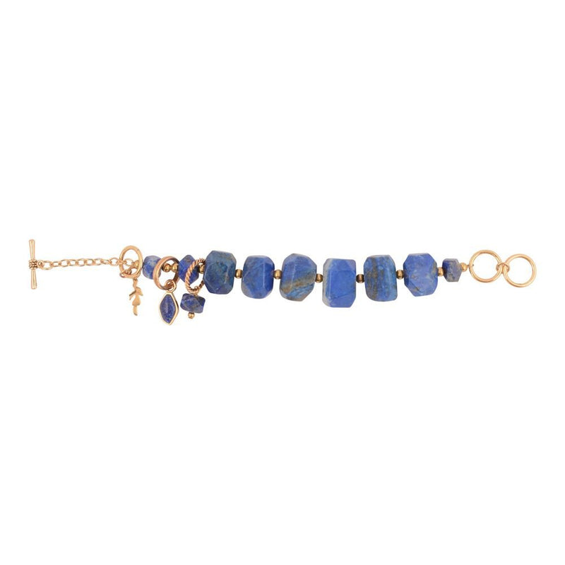 Azul Blue Lapis Chunky Link Bracelet - Barse Jewelry