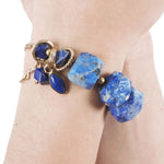 Azul Blue Lapis Chunky Link Bracelet - Barse Jewelry